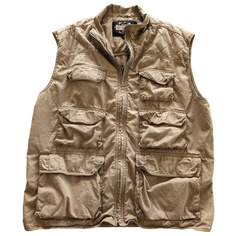 Guide Gear Hunting Vest Mens Extra Large Brown Field Tested fishing Outdoor READ
